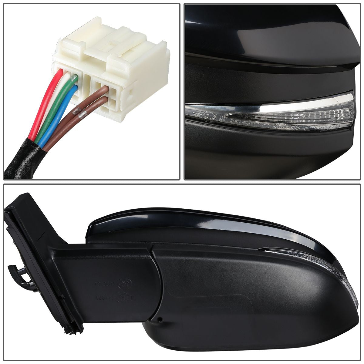 RETROVISOR MIRROR - OEM - 13-15 TOYOTA RAV4 - POWERED - HEATED - TEXTURED - BLACK - LEFT