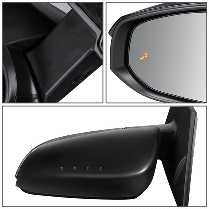 RETROVISOR MIRROR - OEM - 13-15 TOYOTA RAV4 - POWERED - HEATED - W/ SIGNAL LIGHT - W/ BSD - BLACK MATERIAL - LEFT