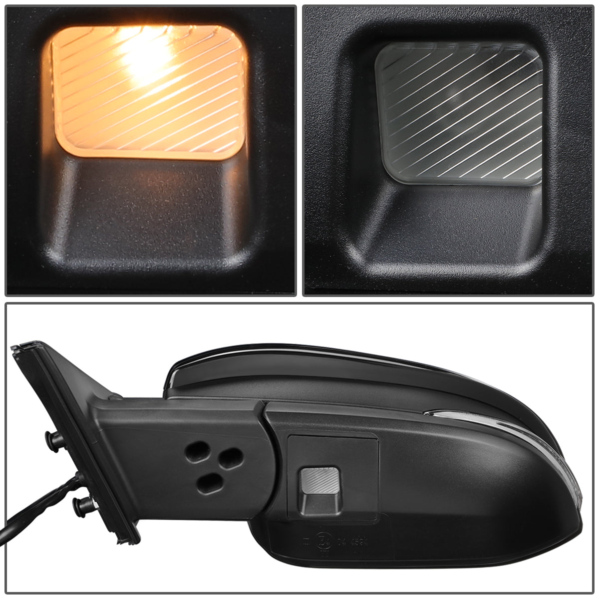 RETROVISOR MIRROR - OEM - 14-20 TOYOTA 4RUNNER - POWERED - HEATED - FOLDING - W/ SIGNAL LIGHT - W/ PUDDLE LIGHT - BLACK MATERIAL - LEFT