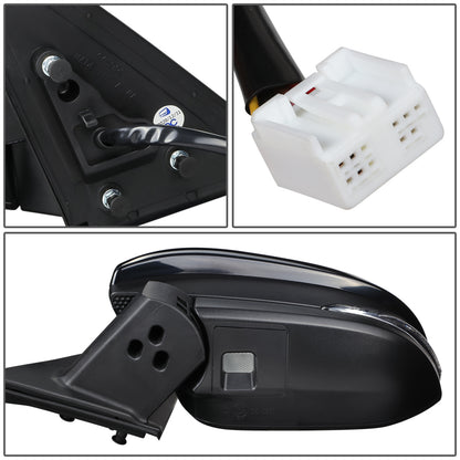 RETROVISOR MIRROR - OEM - 14-20 TOYOTA 4RUNNER - POWERED - HEATED - FOLDING - W/ SIGNAL LIGHT - W/ PUDDLE LIGHT - BLACK MATERIAL - LEFT