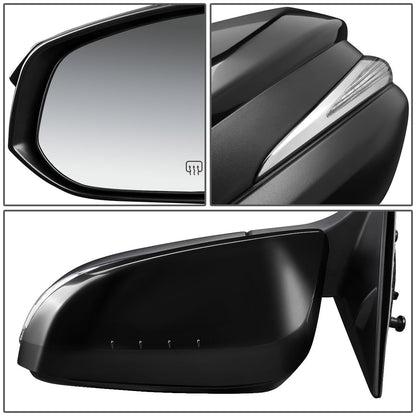 RETROVISOR MIRROR - OEM - 14-16 TOYOTA HIGHLANDER - POWERED - HEATED - PAINTABLE - BLACK - LEFT