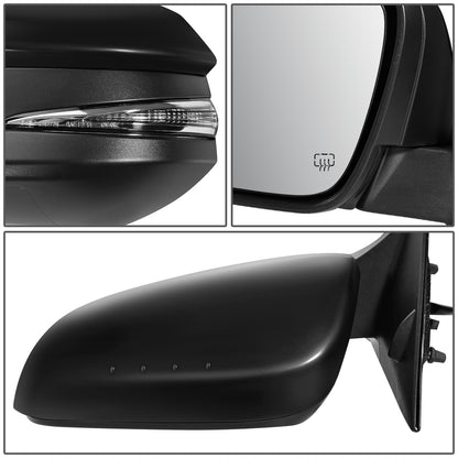 RETROVISOR MIRROR - OEM - 14-16 TOYOTA HIGHLANDER - POWERED - HEATED - W/ SIGNAL LIGHT - W/ MEMORY - W/ PUDDLE LIGHT - W/ BSD - FOLDING - BLACK MATERIAL - LEFT