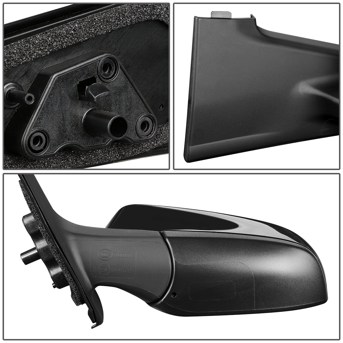 RETROVISOR MIRROR - OEM - 15-18 TOYOTA YARIS HATCHBACK - MANUAL - PAINTABLE - BLACK - LEFT