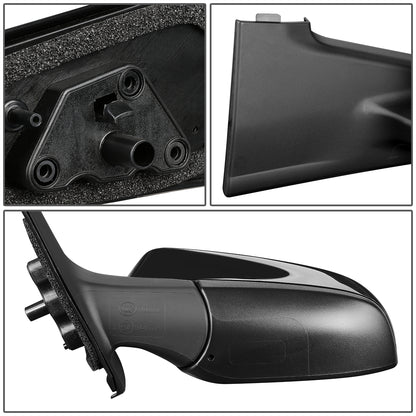 RETROVISOR MIRROR - OEM - 15-18 TOYOTA YARIS HATCHBACK - MANUAL - PAINTABLE - BLACK - LEFT