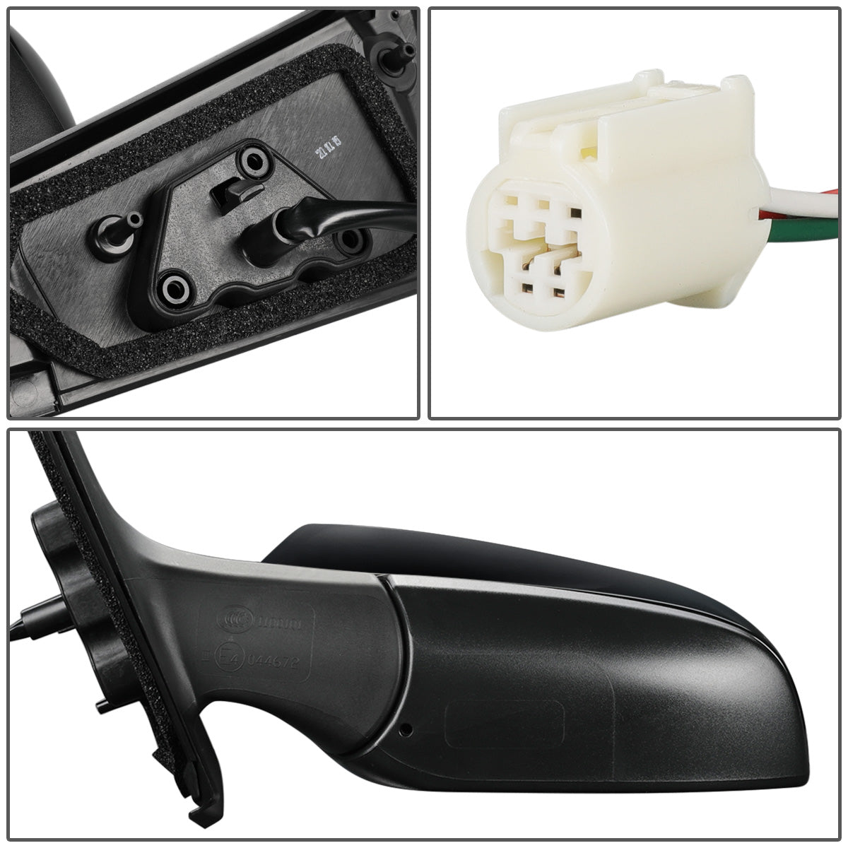 RETROVISOR MIRROR - OEM - 15-17 TOYOTA YARIS - POWERED - FOLDING - BLACK MATERIAL - LEFT