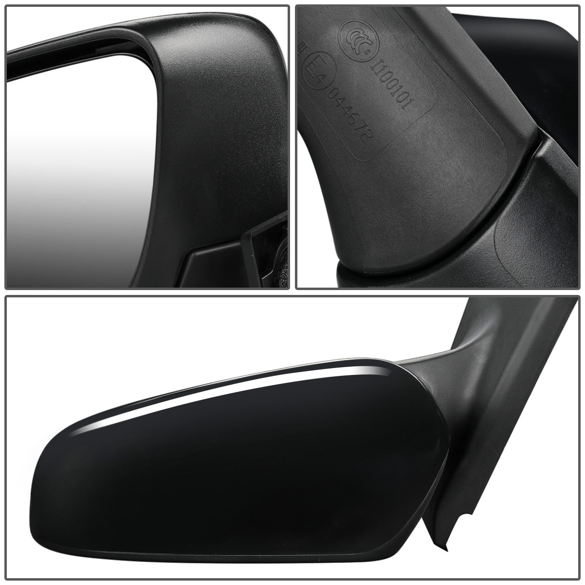 RETROVISOR MIRROR - OEM - 15-17 TOYOTA YARIS - POWERED - FOLDING - BLACK MATERIAL - LEFT