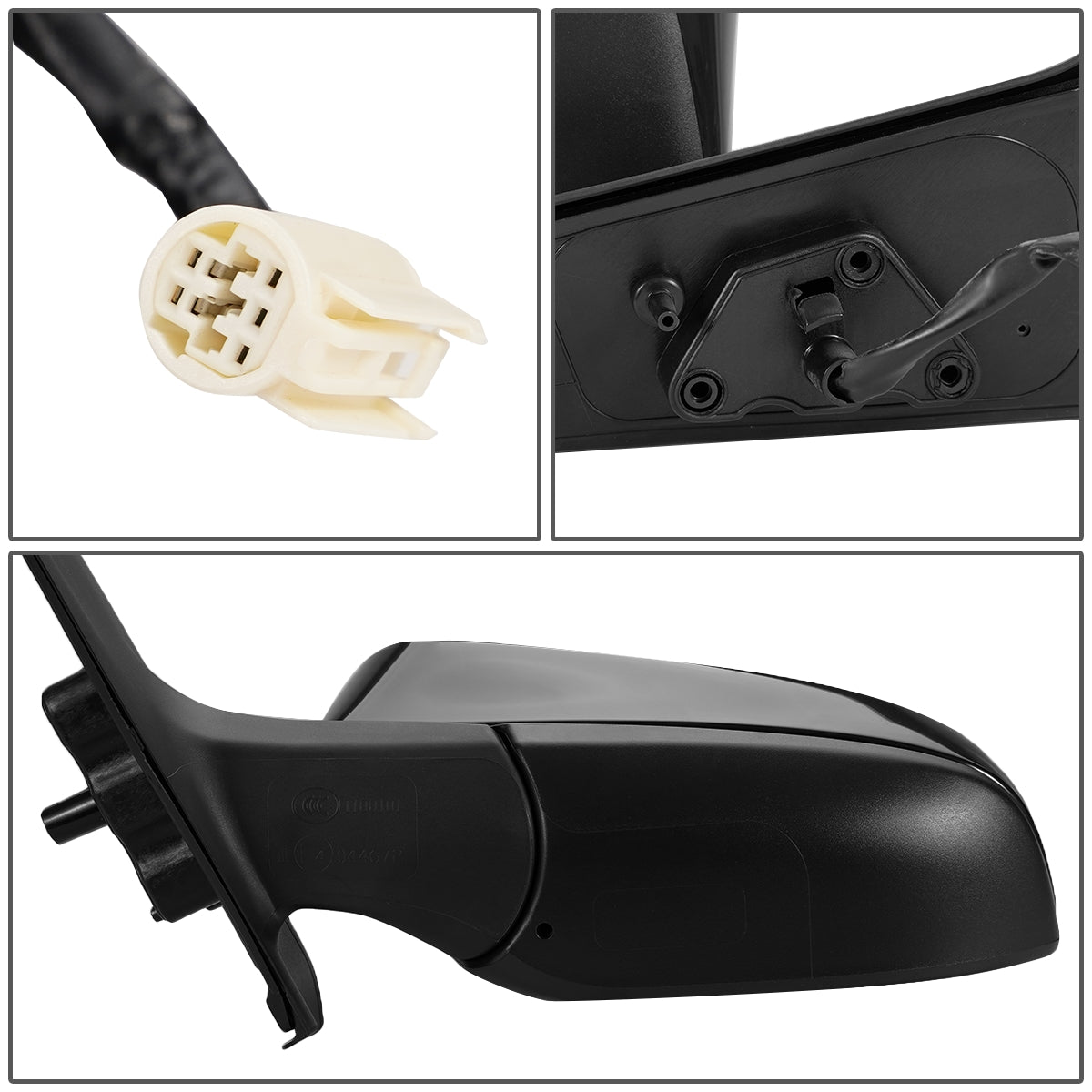 RETROVISOR MIRROR - OEM - 15-17 TOYOTA YARIS - POWERED - FOLDING - HEATED - BLACK MATERIAL - LEFT