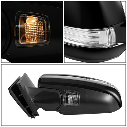 RETROVISOR MIRROR - OEM - 11-17 TOYOTA SIENNA - POWERED - HEATED - W/ SIGNAL LIGHT - W/ MEMORY - W/ PUDDLE LIGHT - W/ BSD - FOLDING - BLACK - LEFT