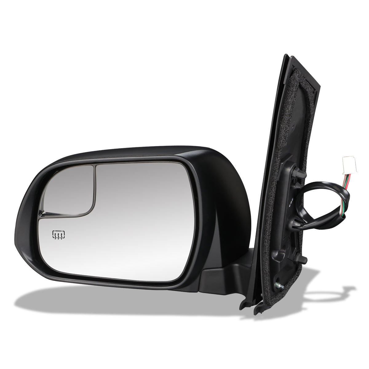 RETROVISOR MIRROR - OEM - 11-17 TOYOTA SIENNA - POWERED - HEATED - FOLDING - W/ SPOTTER GLASS - TEXTURED - BLACK - LEFT