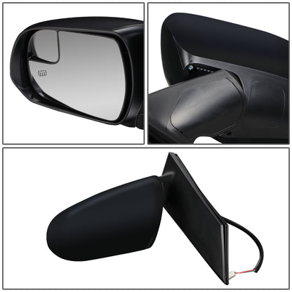 RETROVISOR MIRROR - OEM - 11-17 TOYOTA SIENNA - POWERED - HEATED - FOLDING - W/ SPOTTER GLASS - TEXTURED - BLACK - LEFT