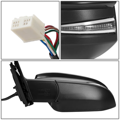 RETROVISOR MIRROR - OEM - 13-15 TOYOTA RAV4 - POWERED - HEATED - W/ SIGNAL LIGHT - W/ BSD - FOLDING - BLACK MATERIAL - LEFT