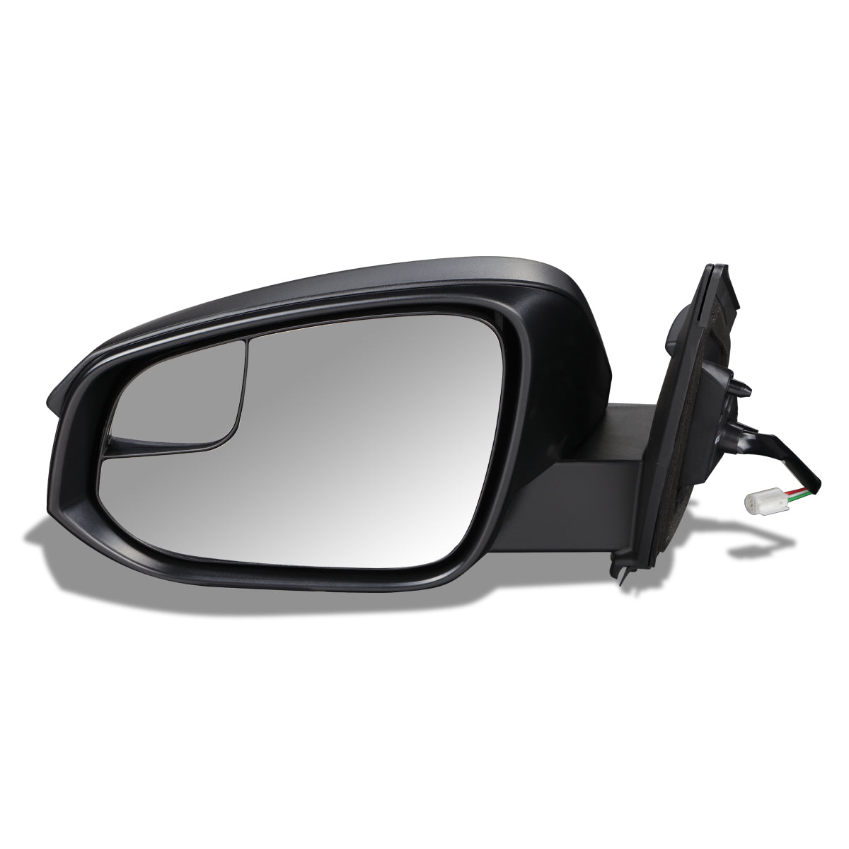 RETROVISOR MIRROR - OEM - 13-15 TOYOTA RAV4 - POWERED - FOLDING - W/ SPOTTER GLASS - TEXTURED - BLACK - LEFT