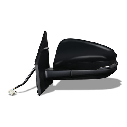 RETROVISOR MIRROR - OEM - 13-15 TOYOTA RAV4 - POWERED - HEATED - W/ SIGNAL LIGHT - W/ SPOTTER GLASS - FOLDING - BLACK MATERIAL - LEFT