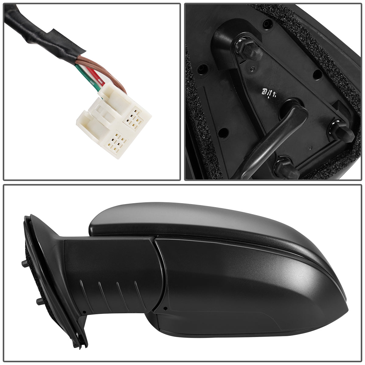 RETROVISOR MIRROR - OEM - 16-19 TOYOTA TACOMA - POWERED - HEATED - FOLDING - BLACK MATERIAL - LEFT