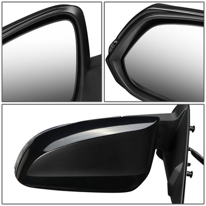 RETROVISOR MIRROR - OEM - 16-19 TOYOTA TACOMA - POWERED - HEATED - W/ SIGNAL LIGHT - FOLDING - BLACK MATERIAL - LEFT