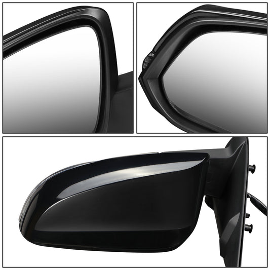 RETROVISOR MIRROR - OEM - 16-19 TOYOTA TACOMA - POWERED - HEATED - W/ SIGNAL LIGHT - FOLDING - BLACK MATERIAL - LEFT