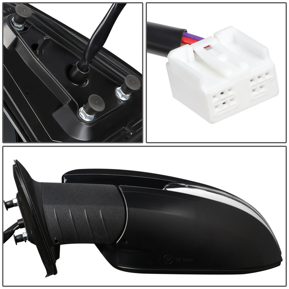 RETROVISOR MIRROR - OEM - 16-19 TOYOTA TACOMA - POWERED - HEATED - W/ SIGNAL LIGHT - FOLDING - BLACK MATERIAL - LEFT