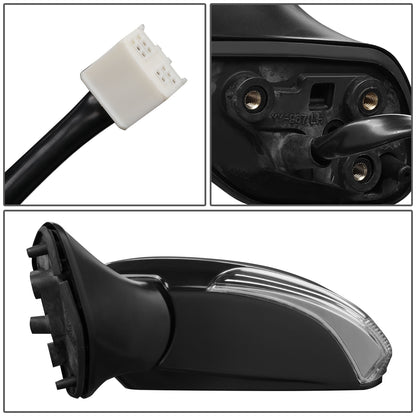 RETROVISOR MIRROR - OEM - 12-14 TOYOTA PRIUS-V - POWERED - HEATED - W/ SIGNAL LIGHT - POWER FOLDING - BLACK MATERIAL - LEFT