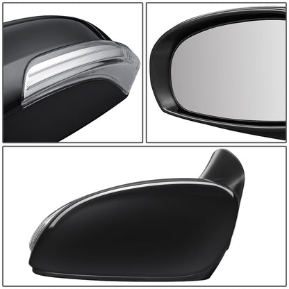 RETROVISOR MIRROR - OEM - 12-14 TOYOTA PRIUS-V - POWERED - HEATED - W/ SIGNAL LIGHT - POWER FOLDING - BLACK MATERIAL - LEFT