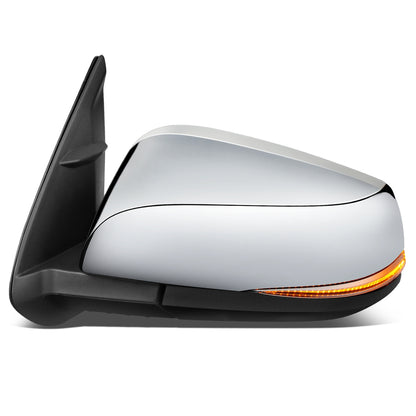 RETROVISOR MIRROR - OEM - 16-17 TOYOTA TACOMA - POWER MIRROR ADJUSTMENT - HEATED - W/ SIGNAL LIGHT - FOLDING - W/O PUDDLE LIGHT, MEMORY OR BLIND SPOT DETECTION - ONLY FITS VEHICLES W/ MATCHING FUNCTIONS AS MIRROR - BLACK / CHROME COVER - RIGHT