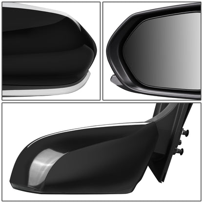 RETROVISOR MIRROR - OEM - 16-18 TOYOTA PRIUS - POWERED - HEATED - FOLDING - TEXTURED - BLACK MATERIAL - LEFT