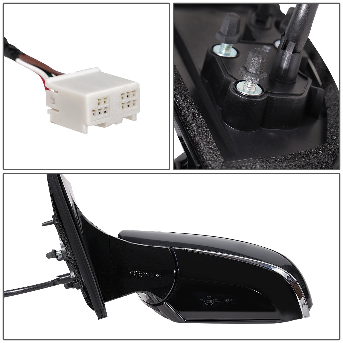 RETROVISOR MIRROR - OEM - 16-18 TOYOTA PRIUS - POWERED - HEATED - FOLDING - BLACK MATERIAL - LEFT