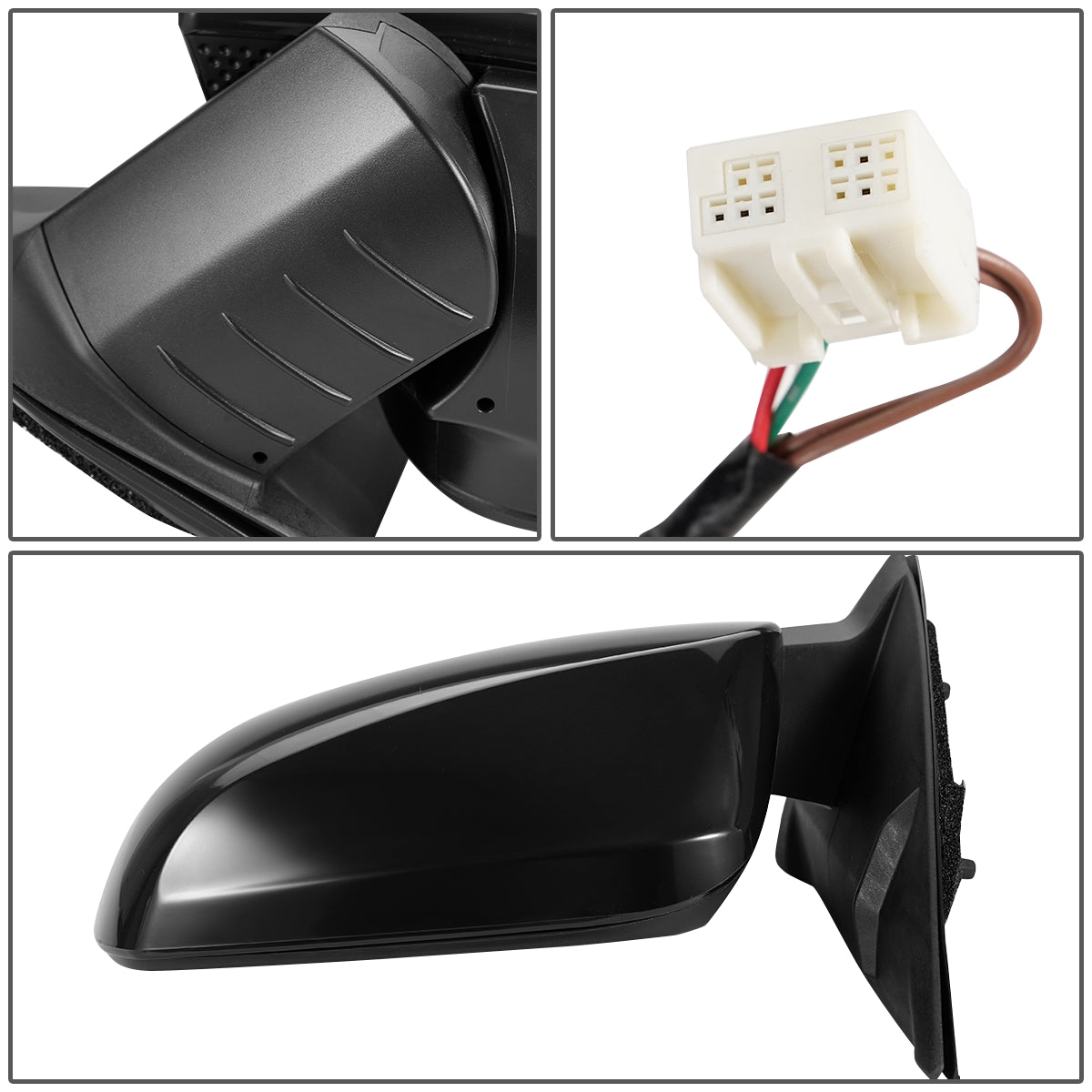 RETROVISOR MIRROR - OEM - 16-19 TOYOTA TACOMA - POWERED - HEATED - FOLDING - BLACK MATERIAL - LEFT