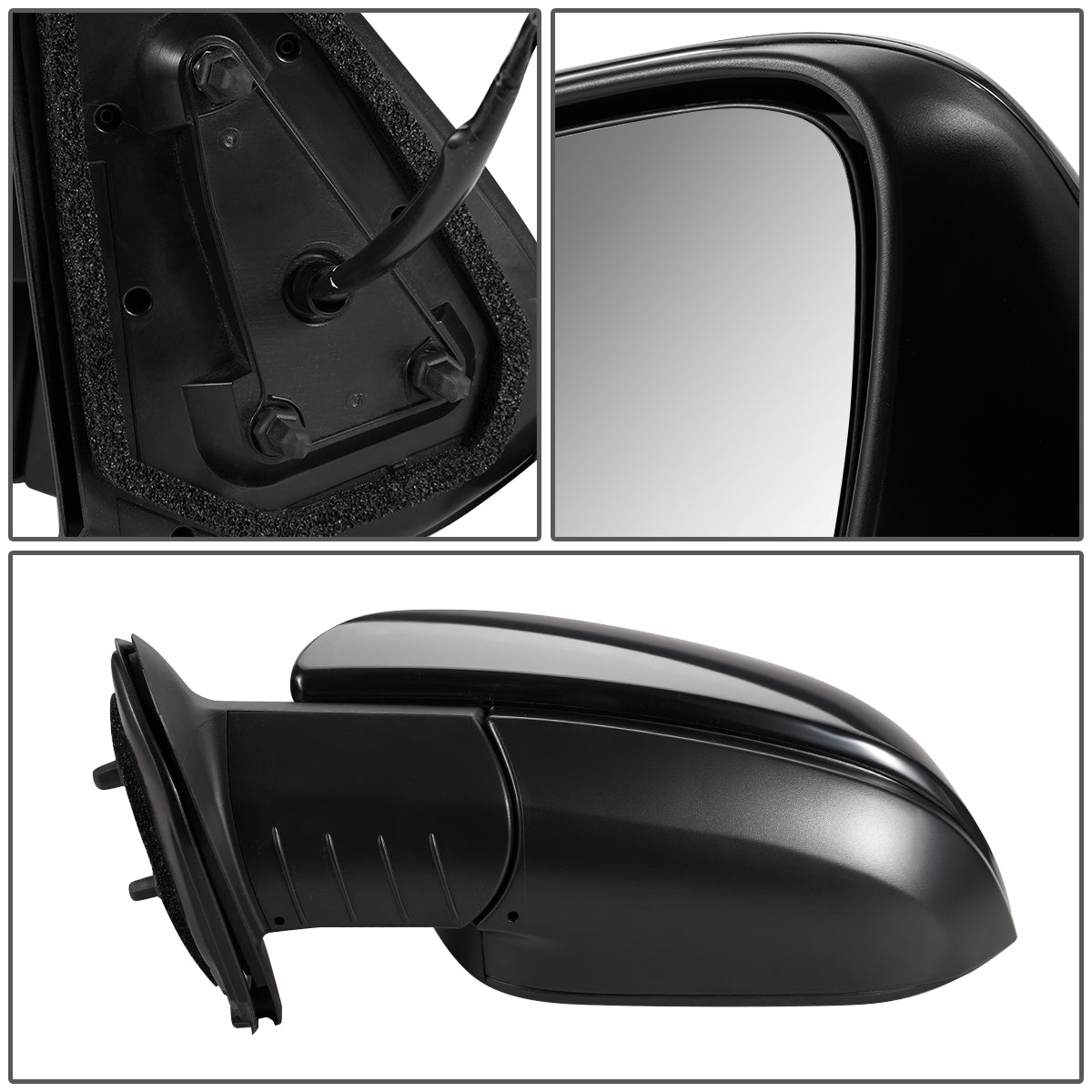 RETROVISOR MIRROR - OEM - 16-19 TOYOTA TACOMA - POWERED - HEATED - FOLDING - BLACK MATERIAL - LEFT