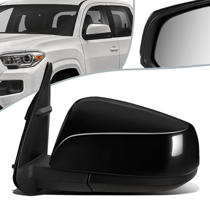 RETROVISOR MIRROR - OEM - 16-19 TOYOTA TACOMA - POWERED - HEATED - FOLDING - BLACK MATERIAL - LEFT