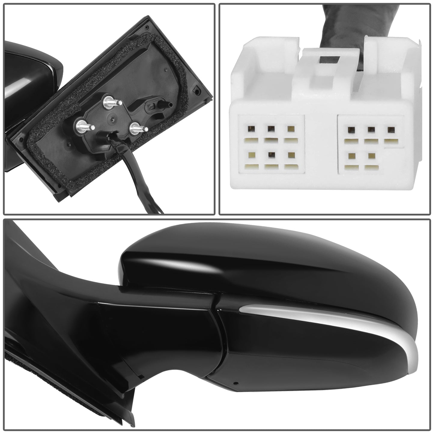 RETROVISOR MIRROR - TOYOTA PRIUS 2016-2020 / TOYOTA PRIUS PRIME 2017-2020 - WITH POWER - WITH HEATED - WITH BLIND SPOT - OE STYLE - DRIVER LEFT SIDE