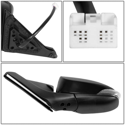 RETROVISOR MIRROR - OE STYLE - TOYOTA CAMRY 15 - WITH POWER FOILD WITH HEATED GLASS WITH SIGNAL - DRIVER SIDE - PAINT TO MATCH - BLACK