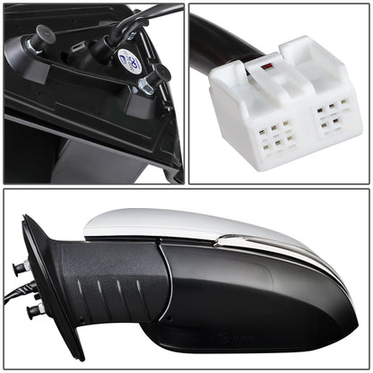 RETROVISOR MIRROR - OEM - 16-17 TOYOTA TACOMA - POWER MIRROR ADJUSTMENT - HEATED - W/ SIGNAL LIGHT - FOLDING - BLIND SPOT DETECTION - W/O PUDDLE LIGHT - ONLY FITS VEHICLES WITH MATCHING FUNCTIONS AS MIRROR - BLACK / CHROME COVER - LEFT