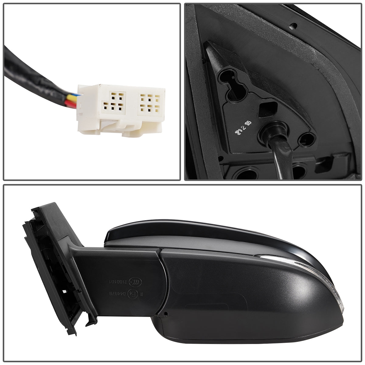 RETROVISOR MIRROR - OEM - 13-15 TOYOTA RAV4 - POWERED - HEATED - W/ SIGNAL LIGHT - FOLDING - BLACK MATERIAL - LEFT