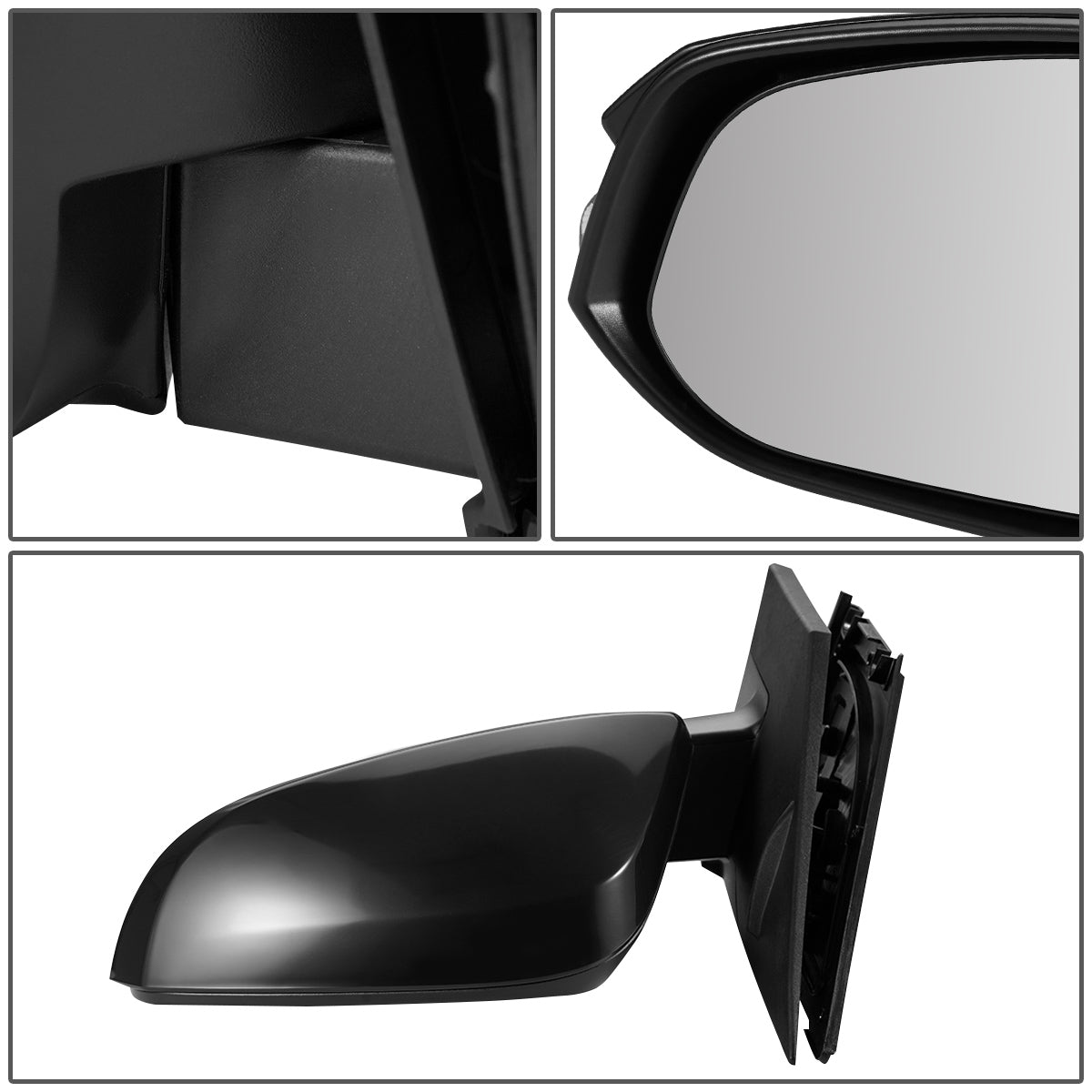 RETROVISOR MIRROR - OEM - 13-15 TOYOTA RAV4 - POWERED - HEATED - W/ SIGNAL LIGHT - FOLDING - BLACK MATERIAL - LEFT