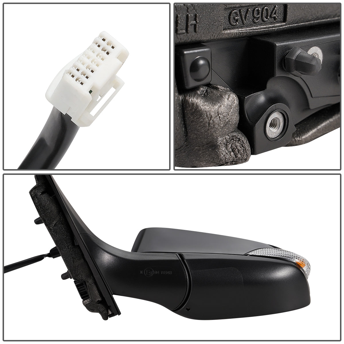 RETROVISOR MIRROR - OEM - 17-19 TOYOTA CH-R - POWERED - HEATED - W/ SIGNAL LIGHT - POWER FOLDING - BLACK MATERIAL - LEFT