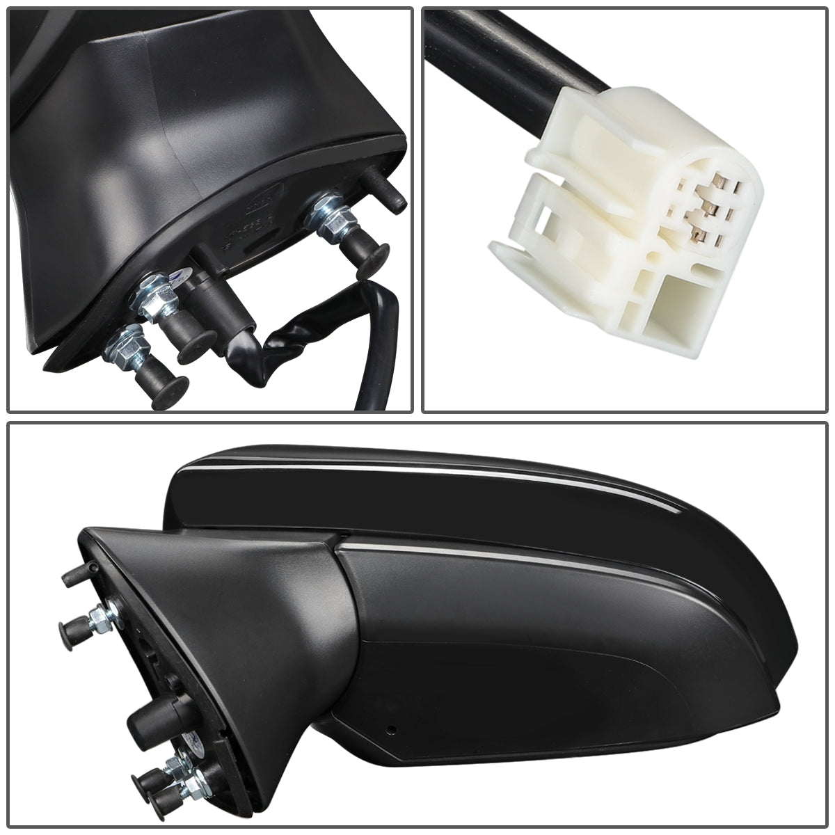 RETROVISOR MIRROR - OEM - 18-20 TOYOTA CAMRY - POWERED - FOLDING - BLACK MATERIAL - LEFT