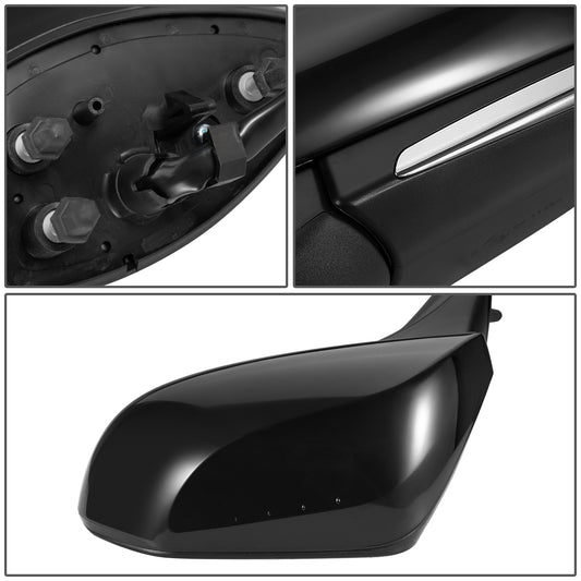RETROVISOR MIRROR - OEM - 18-20 TOYOTA CAMRY - POWERED - HEATED - W/ SIGNAL LIGHT - W/ BSD - FOLDING - BLACK MATERIAL - LEFT