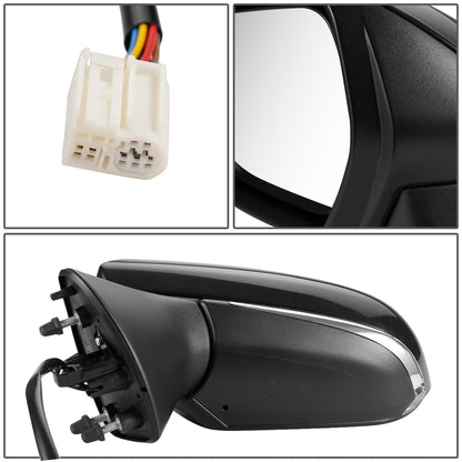 RETROVISOR MIRROR - OEM - 18-20 TOYOTA CAMRY - POWERED - HEATED - W/ SIGNAL LIGHT - W/ BSD - FOLDING - BLACK MATERIAL - LEFT