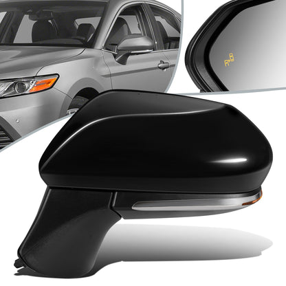 RETROVISOR MIRROR - OEM - 18-20 TOYOTA CAMRY - POWERED - HEATED - W/ SIGNAL LIGHT - W/ BSD - FOLDING - BLACK MATERIAL - LEFT