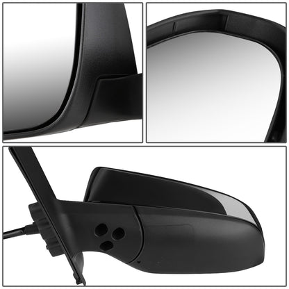 RETROVISOR MIRROR - OEM - 12-14 TOYOTA YARIS - MANUAL - FOLDING - BLACK MATERIAL - LEFT