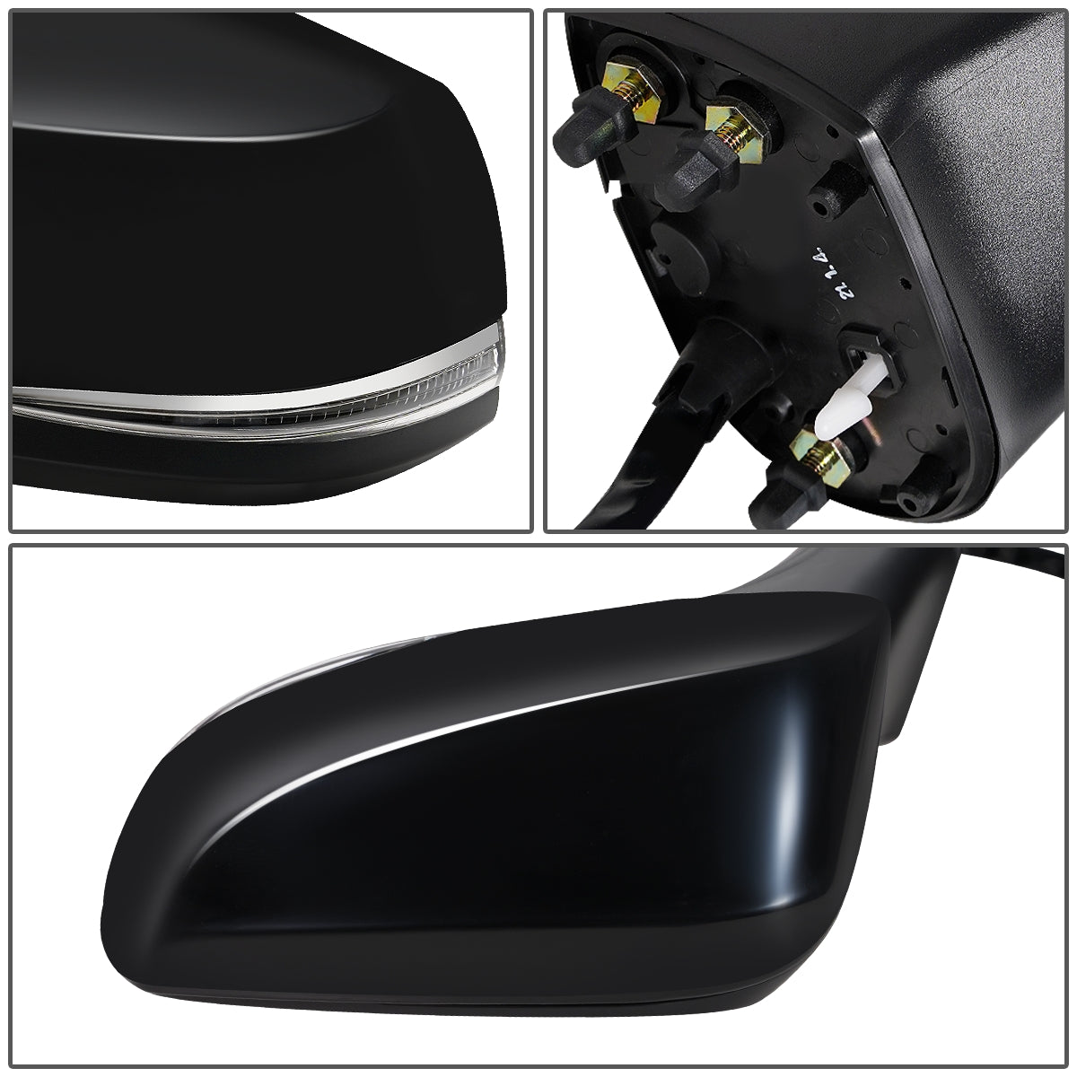 RETROVISOR MIRROR - OEM - 19+ TOYOTA RAV4 - POWERED - HEATED - W/ SIGNAL LIGHT - W/ BSD - FOLDING - BLACK MATERIAL - LEFT