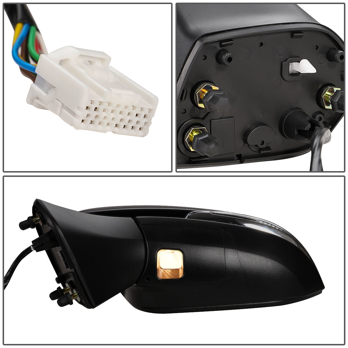 RETROVISOR MIRROR - OEM - 19+ TOYOTA RAV4 - POWERED - HEATED - W/ SIGNAL LIGHT - W/ BSD - FOLDING - BLACK MATERIAL - LEFT