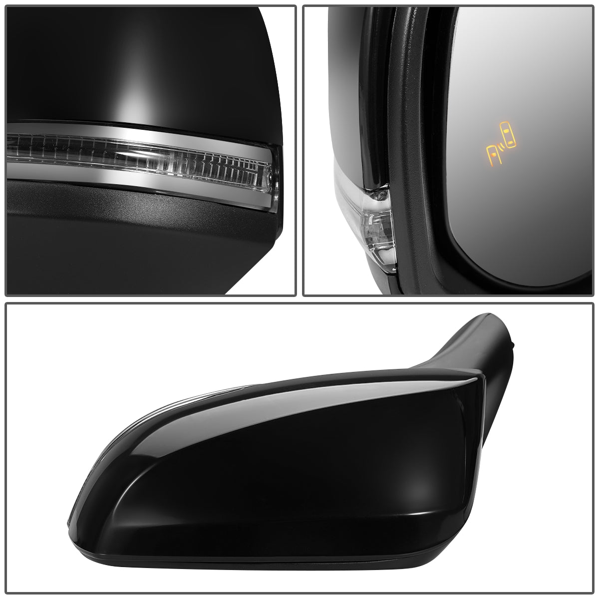 RETROVISOR MIRROR - OEM - 19+ TOYOTA RAV4 - POWERED - HEATED - W/ SIGNAL LIGHT - W/ BSD - FOLDING - BLACK MATERIAL - LEFT
