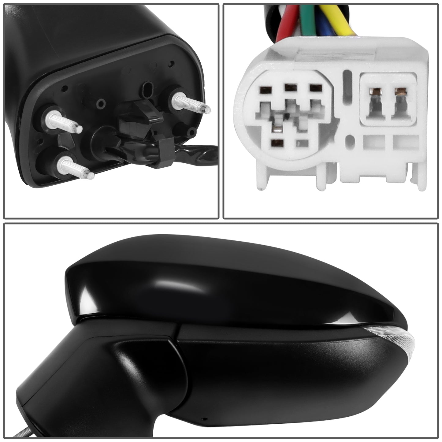 RETROVISOR MIRROR - OE STYLE - TOYOTA COROLLA 20-24 - WITH POWER WITH HEATED WITH SIGNAL - DRIVER SIDE - PAINT TO MATCH - BLACK