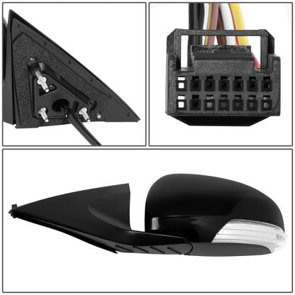 RETROVISOR MIRROR - OE STYLE - TOYOTA AVALON 11-12 - WITH POWER WITH HEATED GLASS WITH SIGNAL - DRIVER SIDE - PAINT TO MATCH - BLACK