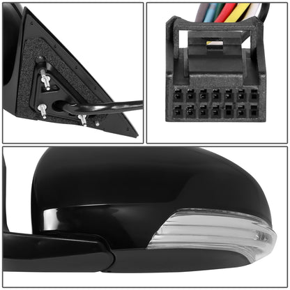 RETROVISOR MIRROR - OE STYLE - TOYOTA AVALON 11-12 - WITH POWER WITH HEATED GLASS WITH SIGNAL WITH MEMORY - DRIVER SIDE - PAINT TO MATCH - BLACK