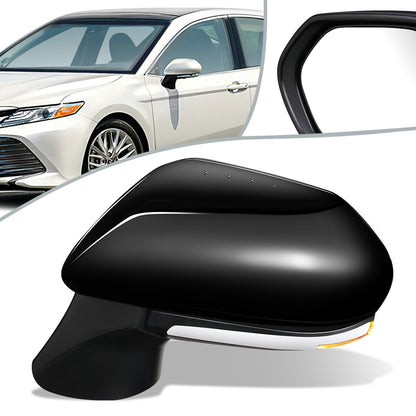 RETROVISOR MIRROR - OEM - 19+ TOYOTA AVALON - POWERED - HEATED - W/ SIGNAL LIGHT - FOLDING - BLACK MATERIAL - LEFT