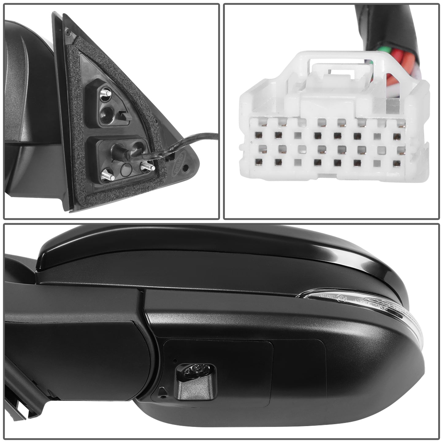 RETROVISOR MIRROR - TOYOTA HIGHLANDER 2018-2019 - WITH POWER - WITH HEATED GLASS - WITH SIGNAL - WITH MEMORY - WITH BLIND SPOT - OE STYLE - DRIVER LEFT SIDE