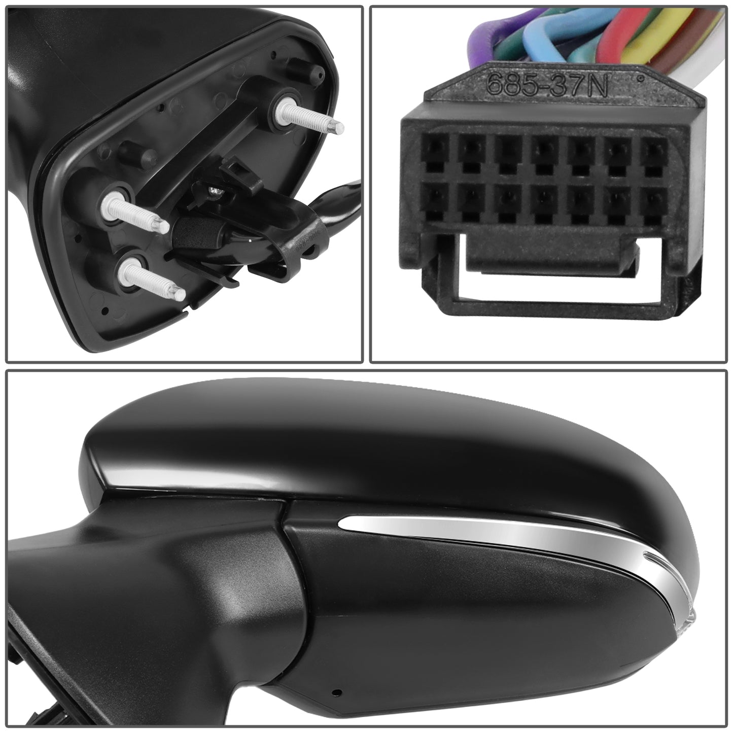 RETROVISOR MIRROR - TOYOTA AVALON 2019-2022 - WITH POWER - WITH HEATED GLASS - WITH SIGNAL - WITH MEMORY - WITH BLIND SPOT - OE STYLE - DRIVER LEFT SIDE