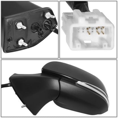 RETROVISOR MIRROR - OE STYLE - TOYOTA HIGHLANDER 2020-2024 - WITH POWER WITH HEATED GLASS WITH SIGNAL - DRIVER LEFT SIDE - BLACK